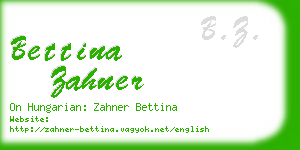 bettina zahner business card